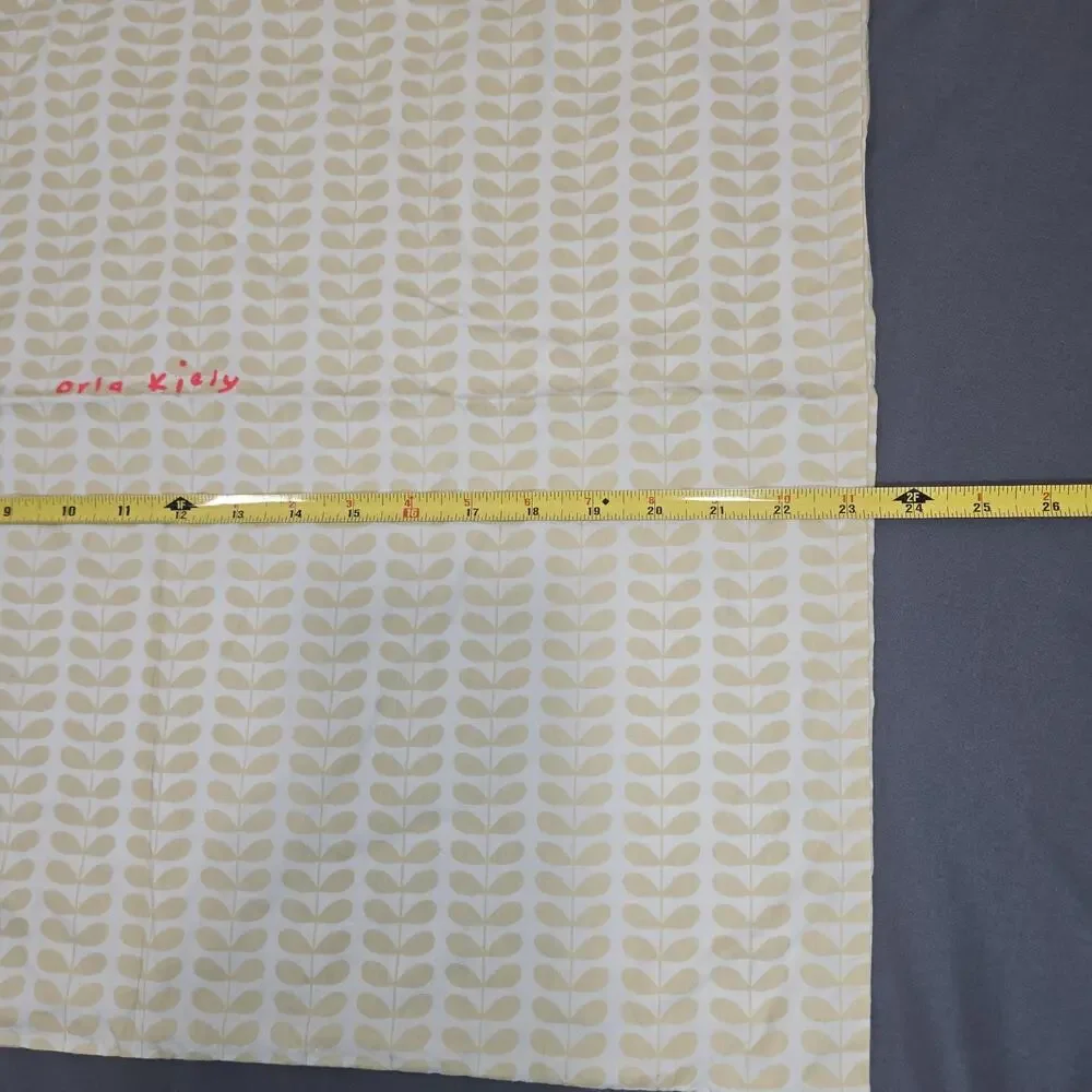 Orla Kiely Stem Print Cotton Drawstring Dust Bag Cream Yellow Large 22x23